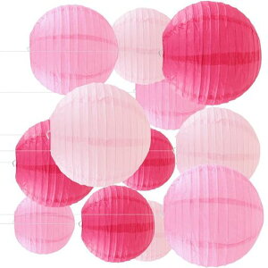 Lurrose提灯紙ちょうちん飾り丸型吊り下げ式夏祭りお盆お祭り紙提灯DIY絵画可能装飾用ご自宅パティオ店舗開業パーティーイベントお祝いイベント用ラウンド型ランタンデコレーション12個…
