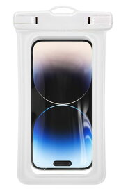 スマホ防水ケース海【水に浮くタイプ/指紋/FaceID認証】スマホケースIPX8水中・水上で操作できる良いタッチ感度顔認証ロックがしやすいサイドボタンが押しやすいストラップ付き首掛け高…