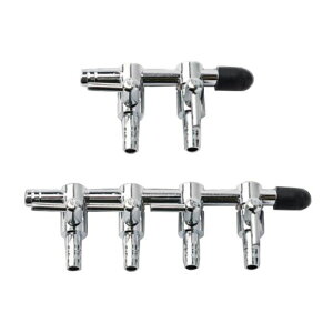 エアーチューブ水槽用【2個入り】アクアリウムエアバルブステンレス鋼分岐管設置が簡単、操作が簡単、風量調節が可能、エアポンプやCO2機器のシャントに使用可能