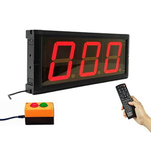 Jheringスポーツタイマーデジタル得点板トレーニングタイマーストップウォッチ多機能インターバルジムフィットネス教室自宅Led壁掛けクロックリモコン4”3桁