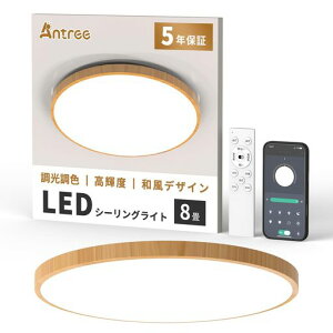 Antree LED�V�[�����O���C�g 8�� 10���p �ؖڒ� �a���f�U�C�� 38W ���P�x 4600lm �������F ���d����铔 �Ɩ���� �ȃG�l&�ڂɗD�� ��铔 �Ɩ� �V�� �d�C Ceiling Light