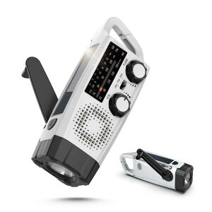 Issufel防災ラジオ多機能手回しLED懐中電灯高感度FM/AM/SW【FM:76-108MHz】SOSアラート付き2000mAhバッテリType-C充電式ソーラー充電手回し小型超軽量IPX3防水規格災害ラジオ防災用