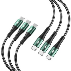 BJGXUSBTypeCケーブルPD対応100W/5A超急速充電【1m+1m+2M/3本】タイプcケーブルUSB-CtoUsb-Cナイロン編み断線防止iPhone15/16/iPad/MacBookPro/Galaxy