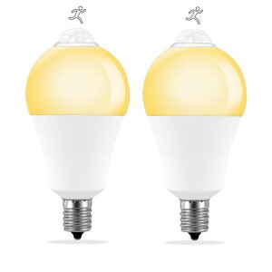 HXWYE17�l���Z���T�[LED�d��7WE17����800LM60W�`�����ԊO���Z���T�[���C�g�l���d��A60(60mm�a)�����_��/�����ߓd�ȃG�l�h�ƌ��֊K�i�L�����ʏ������񒲌��d���F3000K(2�Z�b�g)
