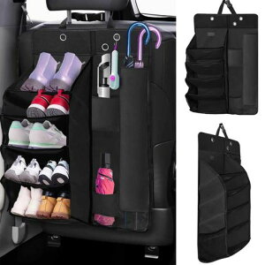 WAIZY自動車多機能靴棚車靴置き車かさたて車用傘立て車内用品小物収納グッズ下駄箱多種の車種に適用収納商品車用収納ラック靴入れ5階(黒)