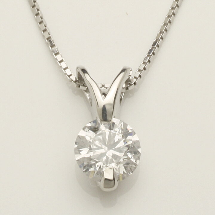 楽天市場】0.3ct 1粒 ダイヤモンド ペンダント ネックレ スK18WG 