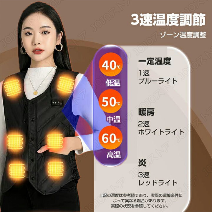 楽天市場】電熱ベスト ヒーターベスト バッテリーセット 冬 薄手  