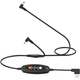 互換品 作業服 用 バッテリー USB ケーブル ファン ケーブル 交換用 USB ケーブル USBケーブル付き 作業服ファン 電動ファン付きウエア 仕事服 交換用 5V 9枚羽大風量 3段階風量 汎用型 薄い 右向き L字型 作業服 仕事着 風量調節 自作用ファン USB-A端子 快適