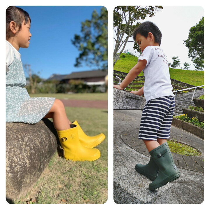 楽天市場 キッズ レインブーツ 長靴 雨靴 レインシューズ ショート 子供 子供用 こども 子ども ジュニア 無地 シンプル 女の子 男の子 子供ブーツ 合成ゴム 防水 可愛い かわいい おしゃれ 大人っぽい 雨 梅雨 雪 雨具 ベルト イエロー アクア カーキ ネイビー ブラウン