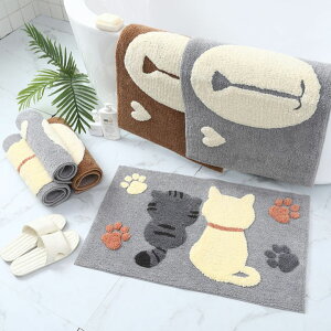 バスマット 可愛い 猫柄 熊柄 40×60 50×80 足ふきマット 玄関 吸水 滑り止め マット bear 快適 滑りにくい ずれにくい 丸洗い トイレ ふわふわ かわいい プレゼント 40*60 50*80 ラグマット 送料無料