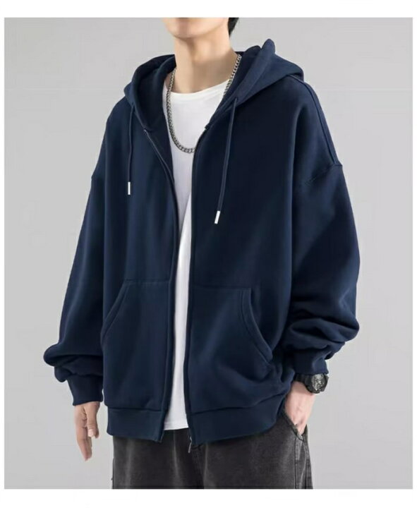楽天市場】パーカー メンズ 長袖 秋服 冬服 裏起毛 厚手 ジップ 