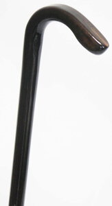 縞黒檀L曲りステッキ(杖)スネークヘッド型 L【送料無料】