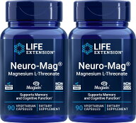 2本セット　ライフエクステンション ニューロマグ L-トレオン酸マグネシウム 90カプセルーNeuro-Mag Magn…