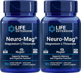2本セット　ライフエクステンション ニューロマグ L-トレオン酸マグネシウム 90カプセルーNeuro-Mag Magnesium L-Threonate 90caps