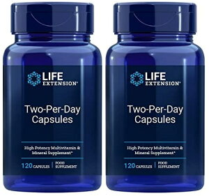 2�{�Z�b�g�@���C�t�G�N�X�e���V���� �c�[�p�[�f�C 120 �J�v�Z�� - Life Extension two Per Day Caps�@�C�O�ʔ�