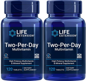 2本セット　ライフエクステンション ツーパーデイ 120 タブレット - Life Extension two Per Day Tablets　海外通販