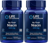 2本セット ノー フラッシュ ナイアシン 640 mg 100カプセル - No Flush Niacin 640 mg 100 caps 　海外通販