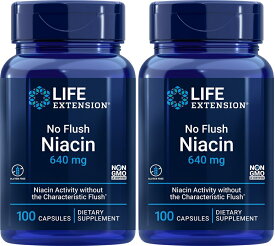 2本セット ノー フラッシュ ナイアシン 640 mg 100カプセル - No Flush Niacin 640 mg 100 caps 　海外通販