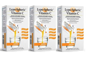 最大1000円オフクーポン有 - 3箱セット リポスフェリックビタミンC 1000mg 30包入/リポソーム 高濃度 ビタミンC サプリメント- lypo-spheric 海外直送