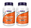 2本 x NOW FOODS L-カルニチン 1000 mg 100タブレット、カルニピュア L-Carnitine