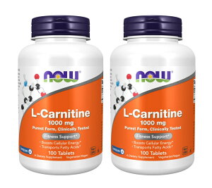 2{ x NOW FOODS L-Jj` 1000 mg 100^ubgAJjsA L-Carnitine