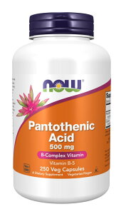 �i�E�t�[�Y �p���g�e���_ 500 mg 250�x�W�J�v�Z�� - NOW Foods Pantothenic Acid 500 mg 250 vegecaps