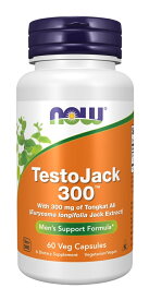 テストジャック300、60錠入り　NOW FOODS TestoJack 300, 60 veg caps