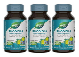 3本セット Nature's Way Rhodiola 60 vcaps - ネイチャーズウエー ロディオラ 60ベジカプセル　海外通販
