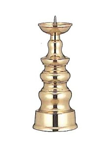 ローソク立て 真鍮製 磨き仕上げ(火立)