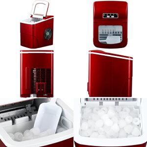 405新型高速自動製氷機氷ドンドンコンパクトレッド405-imcn02家庭用小型除菌洗浄剤氷キレイおまけ付き