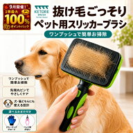 KETORE ケトレ 犬 猫 抜け毛取りブラシ ペットブラシ スリッカーブラシ ワンプッシュ グルーミング 抜け…