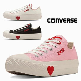 CONVERSE コンバース ALL STAR PLTS MANYHEARTS OX オールスター PLTS メニーハーツ OX スニーカー 5SE184 5SE185 5SE186 レディース カジュアル 普段履き 厚底 ホワイト ブラック ピンク /DB/ST