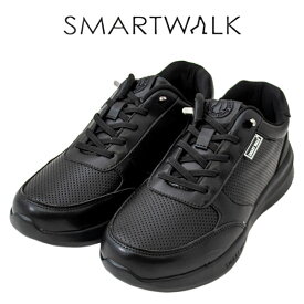 SMARTWALK スマートウォーク SW-11190 メンズ スニーカー 撥水加工 カジュアル シューズ ツボ押し 指圧 軽量 痛くない 歩きやすい コンフォート ブラックブラック /RC/ST