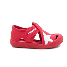 CONVERSE コンバース KID'S CVSTAR SANDAL キッズ CVスター サンダル 3CL424 3CL425 スニーカー マジックテープ ベルト ローカット ベルクロ キャンバス 子供サンダル キッズシューズ レッド ブラック 16.0−19.0cm /ST