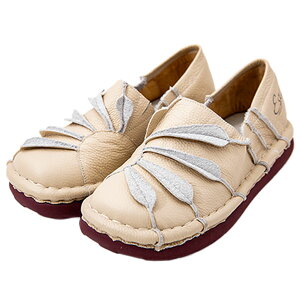 estacion エスタシオン TGE589 レディース シューズ 本革 スリッポン 新作 コンフォート 花モチ−フ フラットソール 厚底 カラフル かわいい 疲れない 楽 ふかふか 柔らかい カジュアル レザー マ