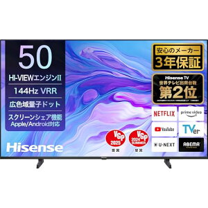 nCZX 50V^ 50U7N 4K ʎqhbg _u^ `[i[ 144Hz VRR Q[[hPro lbgΉ X}[g AlexaΉ AirPlay2 t er 3N 2024Nf
