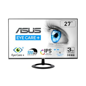 ASUS VZ27EHF Eye CareQ[~Oj^[ 27^AIPS/tHD/t[X/100Hz/Adaptive-Sync/1ms MPRT/HDMI/u[Cgy/tbJ[t[/Ǌ|\/3N / 