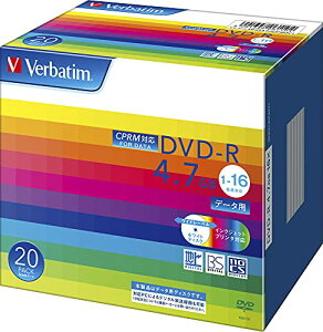 o[xC^Wp(Verbatim Japan) 1L^p DVD-R CPRM 4.7GB 20 zCgv^u Ж1w 1-16{ DHR47JDP20V1