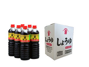 藤勇醸造 富士醤油 (濃口) 1L 6本入 1リットル (x 6)