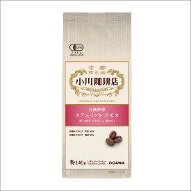 小川珈琲店 有機珈琲 カフェインレスモカ 粉 140g ×3個