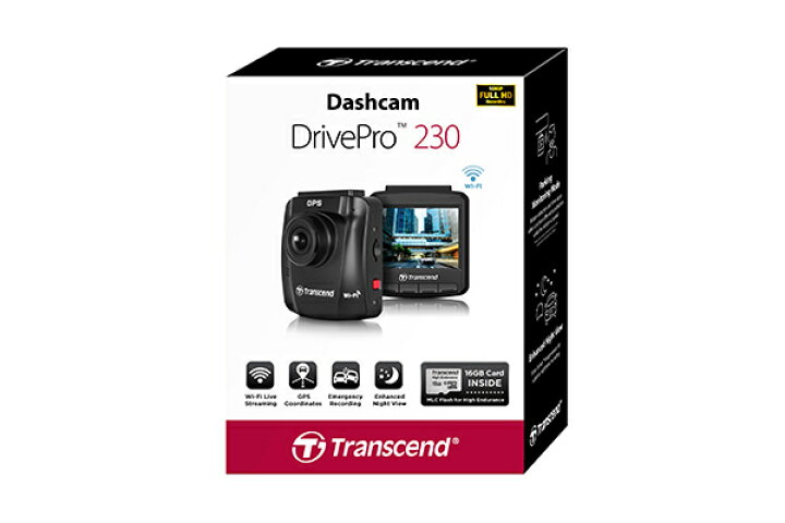 楽天市場】【箱傷み処分】Transcend DrivePro 230 ドライブレコーダー 