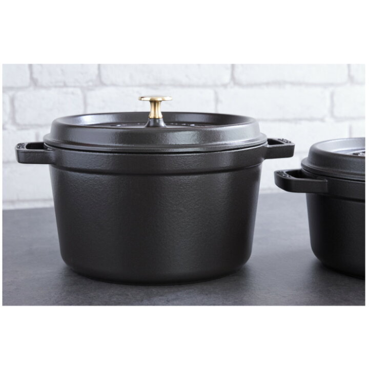 楽天市場】STAUB ストウブ グランドココット ブラック 24cm 両手鍋 