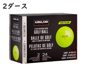 【イエロー 2ダース】カークランド 3ピース ゴルフボール 　24個 パフォーマンスプラス コストコ ハイパフォーマンス ソフト スピン ウレタンカバー 強弾道 ディスタンス スリーピース ゴルフ ゴルフ用品 まとめ買い シグネチャー USGA R&A 24球 黄色 カラー