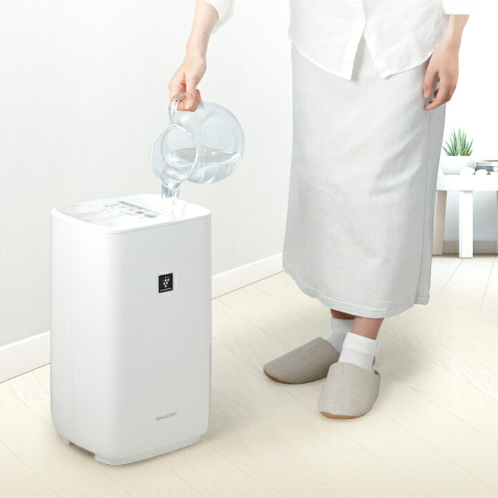 楽天市場】シャープ ハイブリッド式 加湿機 HV-L55-W ホワイト系 