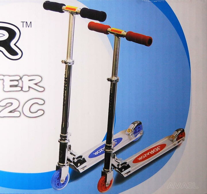 楽天市場】【箱傷み品】子供用 キックボード MS-102C ブルー/レッド JD 