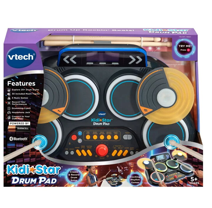 楽天市場】VTECH 電子ドラム ドラムセット おもちゃ ドラム 子ども用 
