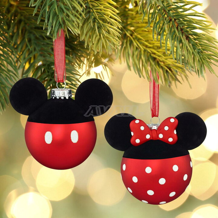 楽天市場 ディズニー ミッキー ミニー ガラスオーナメント クリスマス オーナメント クリスマスツリー 飾り 装飾 デコレーション ボール Shopアベイル