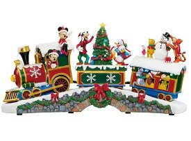 Disney ディズニー クリスマス トレイン サウンド付き　クリスマス 置物 卓上 装飾 飾り オーナメント 雑貨 ミュージック イルミネーション ライティング Xmas デコレーション オルゴール 音楽 屋内