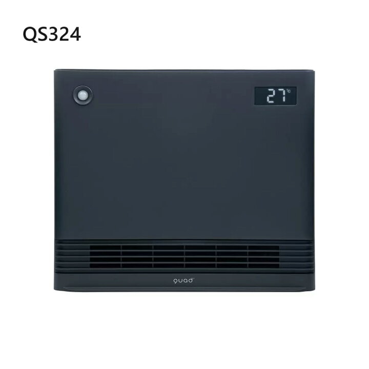 楽天市場】QUADS セラミックヒーター グレー ワイドエナヒート QS324GY 
