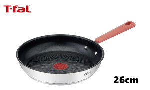 ティファール オプティスペース IHステンレス フライパン 26cm G72905 IH対応 ガス火 直火 T-fal Tfal t-fal 取っ手つき こびりつきにくい チタンコーティング チタン ノンスティック お知らせマー